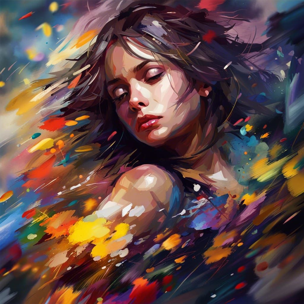 Psychedelic Splatter Canvas Concept Art