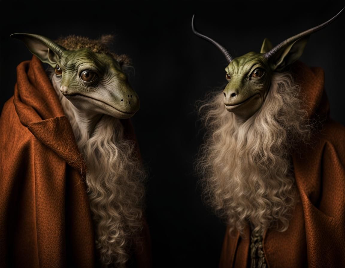 Surreal Alien Restaurant Celebration in Gritty Realism