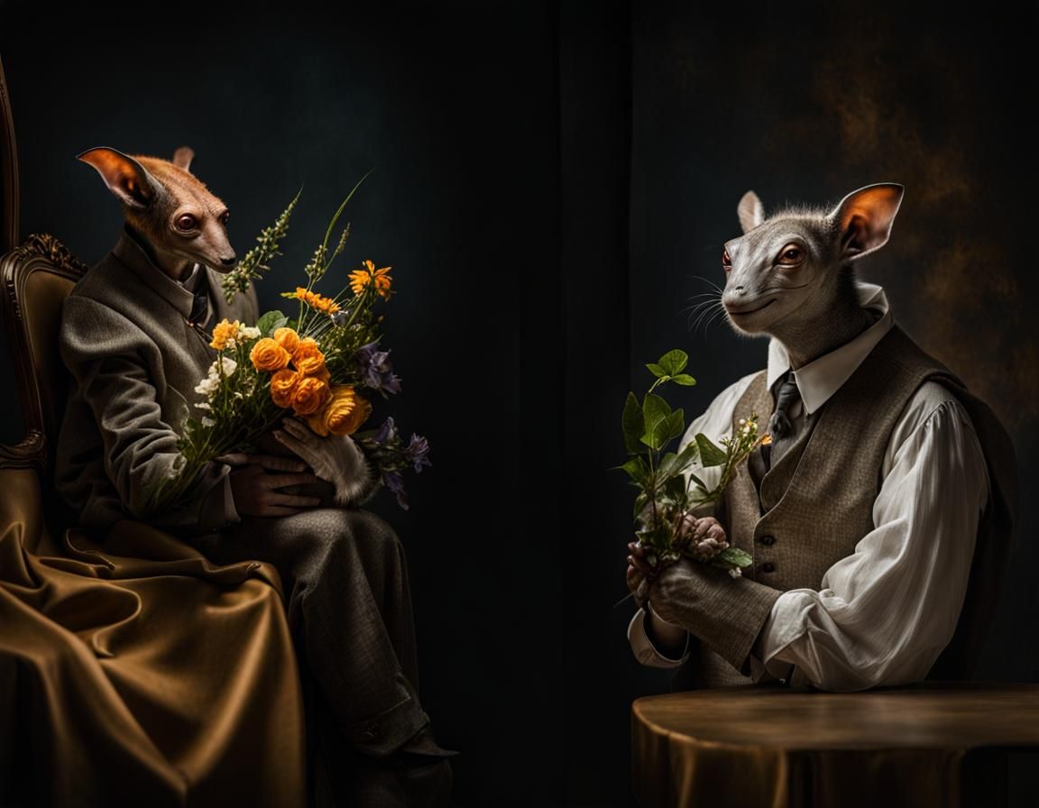 Surreal Restaurant Scene with Beautiful Aliens: Masterpiece