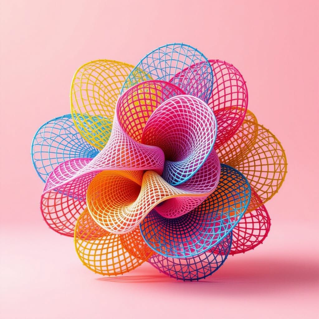 Abstract wire sculpture