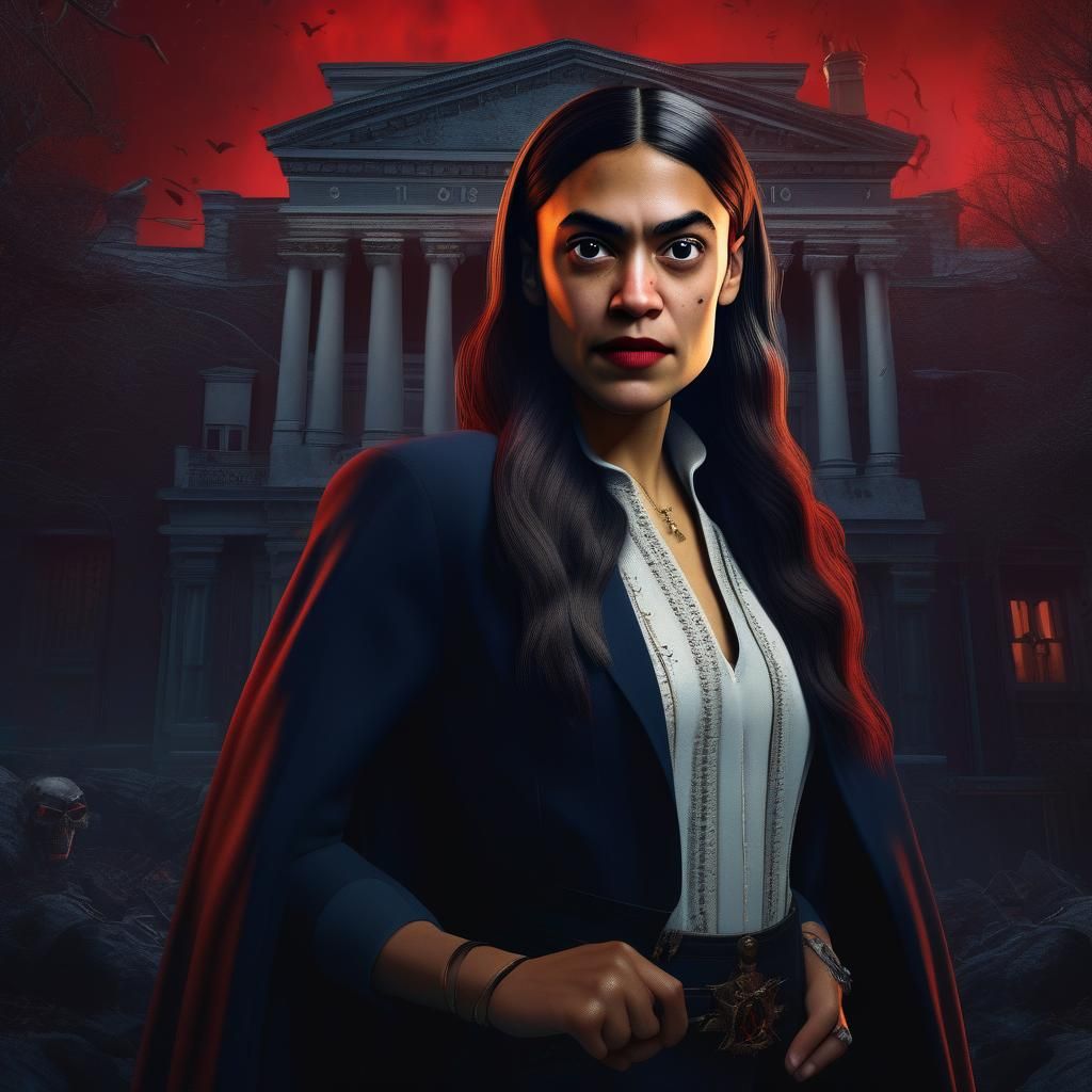 Female Vampire in Detailed Matte Painting