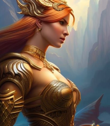 Latina Elf Warrior with Vorpal Sword: Dark Fantasy Art