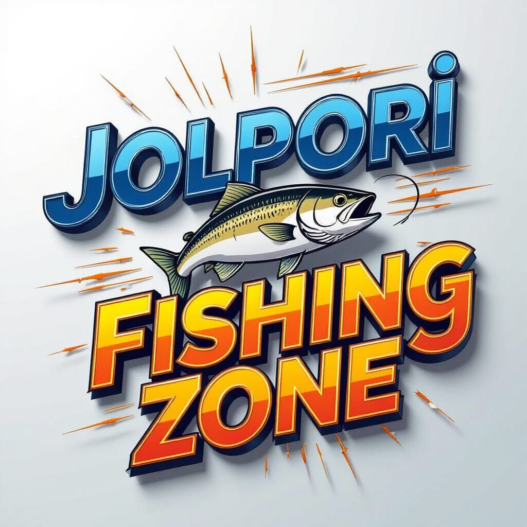 Dynamic 3D 'Jolpori Fishing Zone' Logo