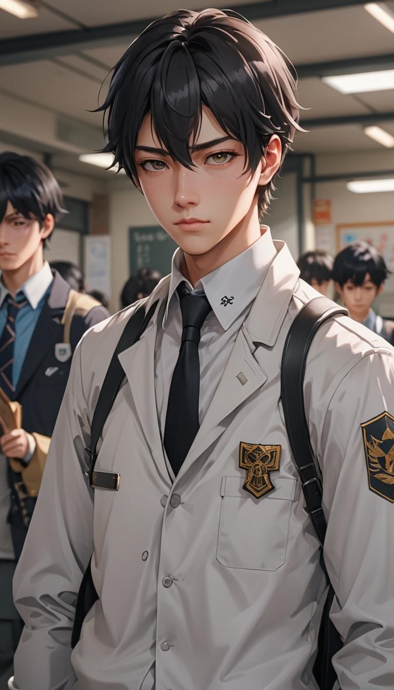Dominant Anime High School Student in 3D