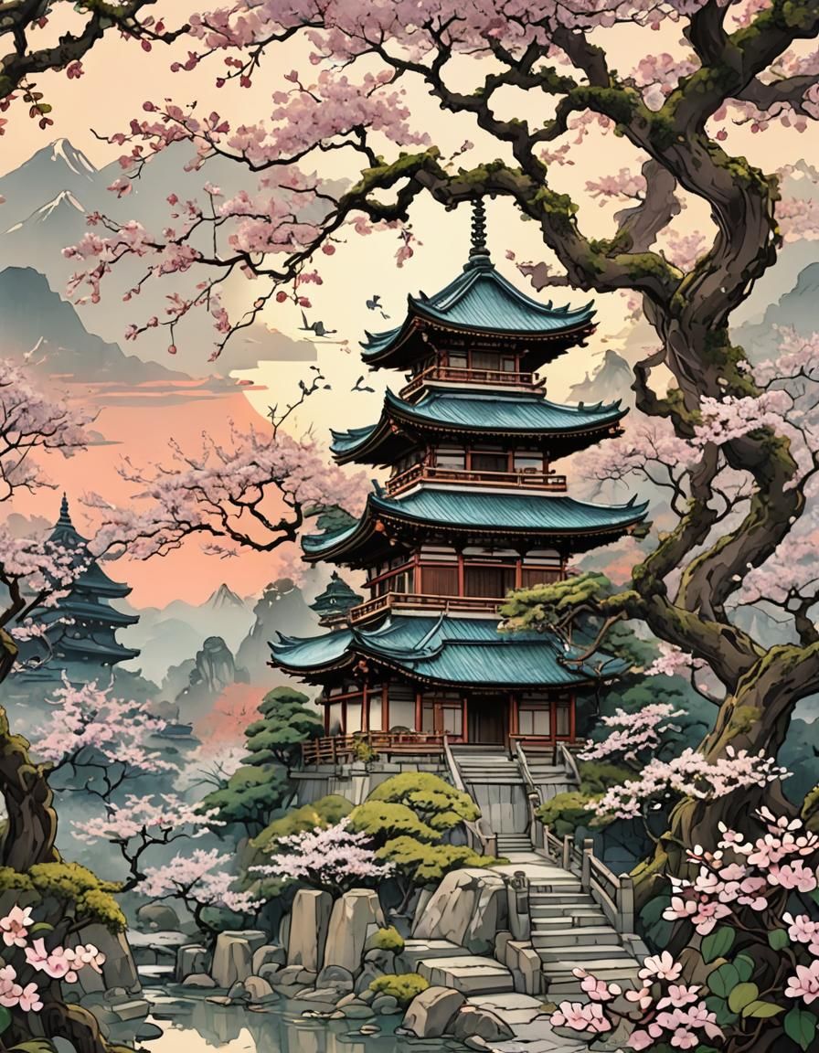 Japanese Temple Wallpaper