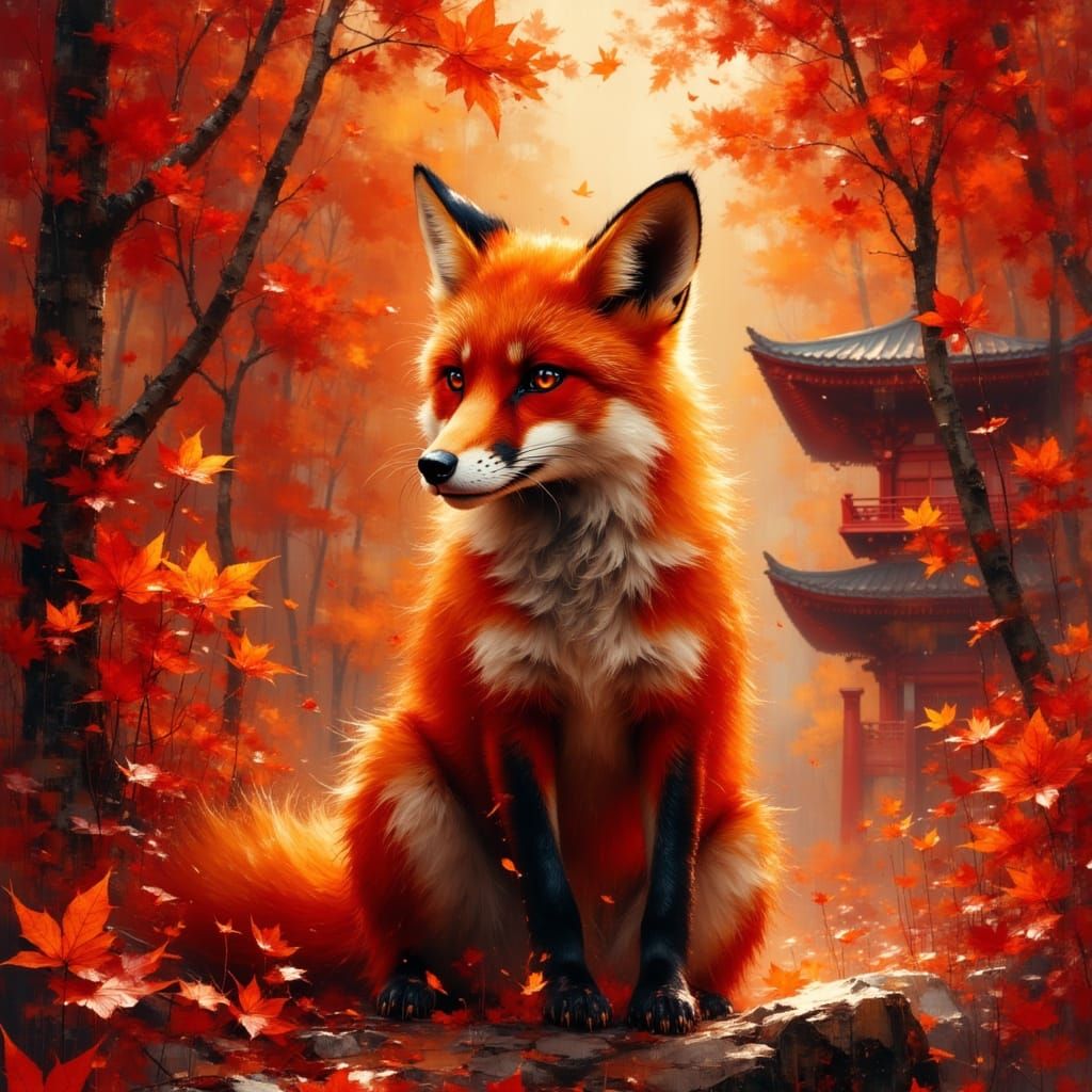 Captivating illustration of A red fox <lora:EtherealVisionsF...