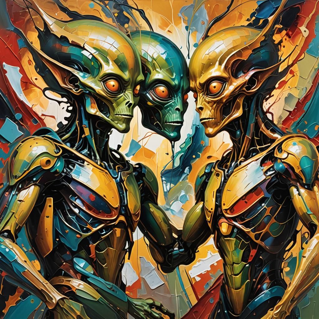 Abstract Expressionism: Chaotic and Harmonious Aliens