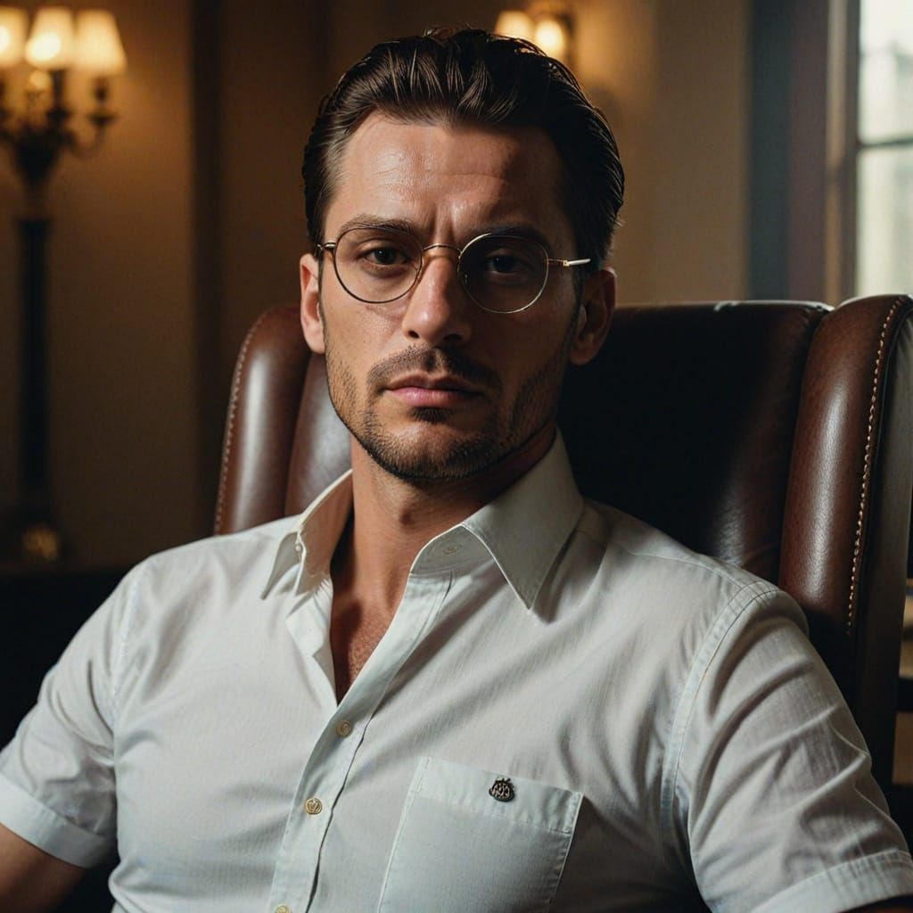 Stunning Hyper-Realistic Portrait of a Handsome Man in Warm ...