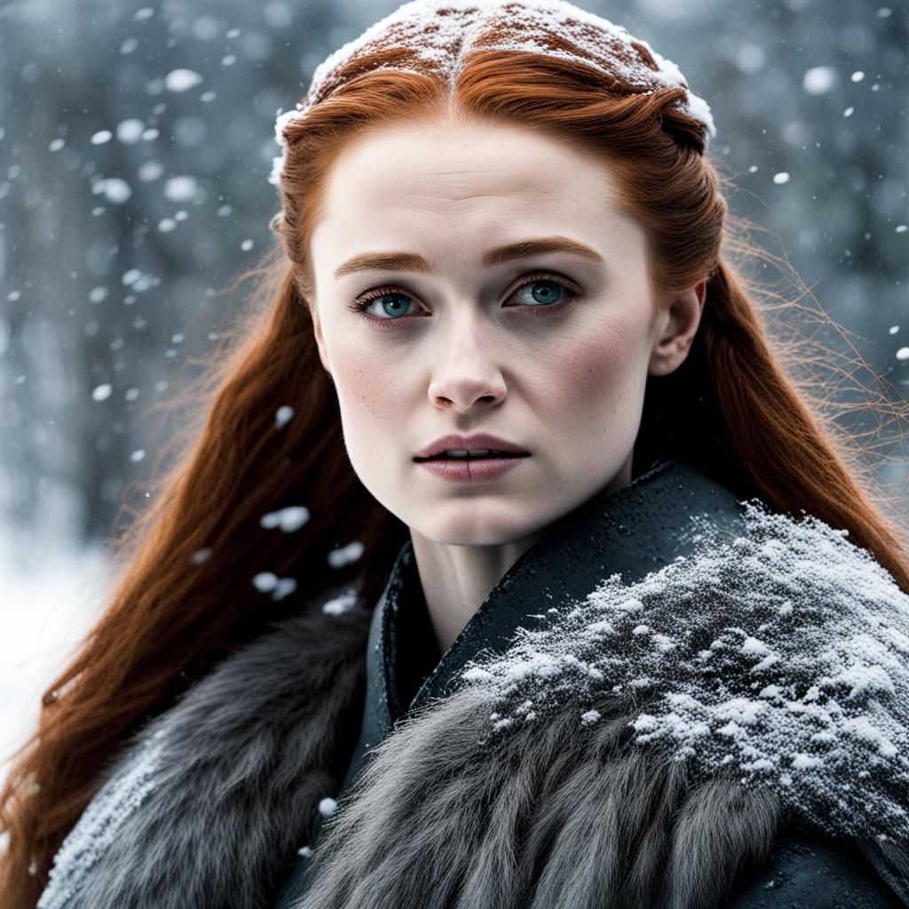 Sansa Stark in Winter Snowscape