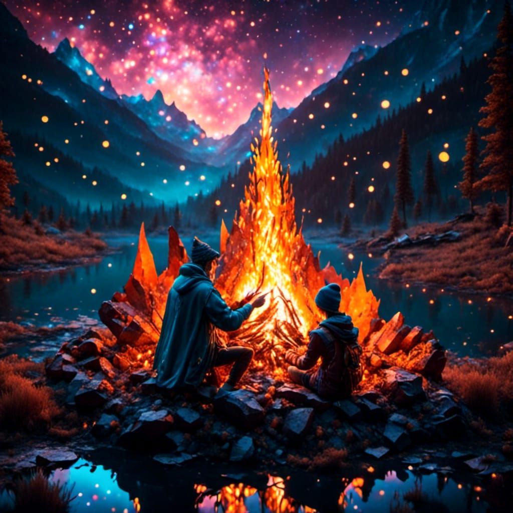 Wizard's Campfire Stories in Hyperreal Detail