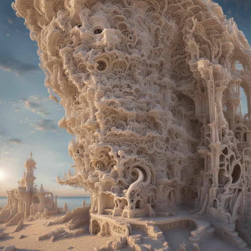 Epic Total Solar Eclipse in Psychedelic Art Style