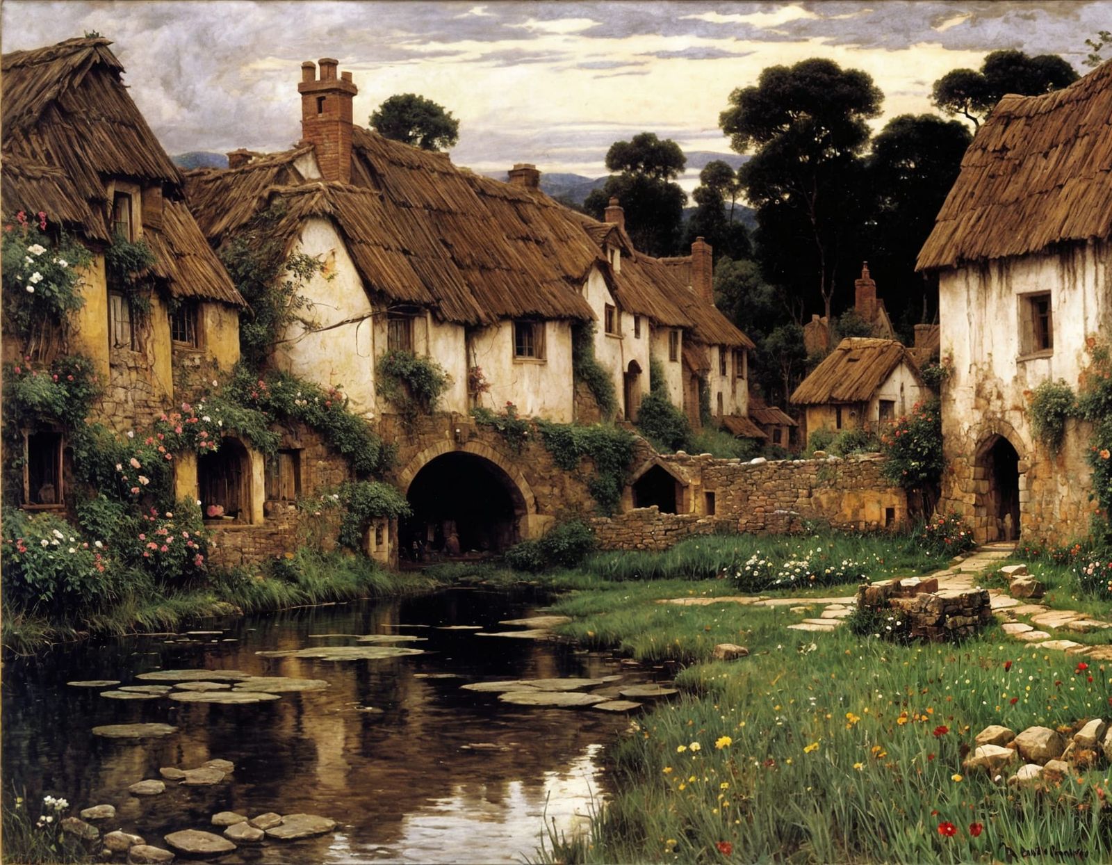 Unloved Village Waterhouse Scene