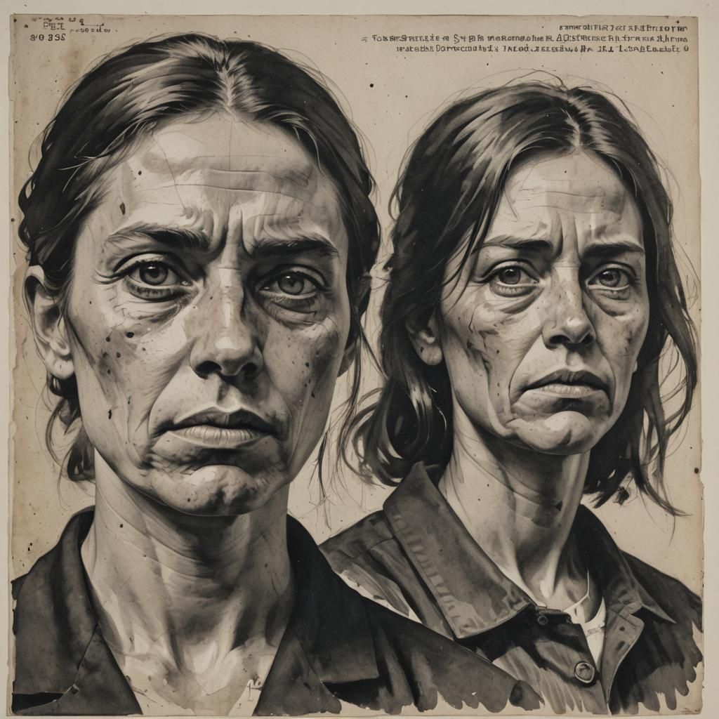 Man's Economic Violence Against Woman Portrait