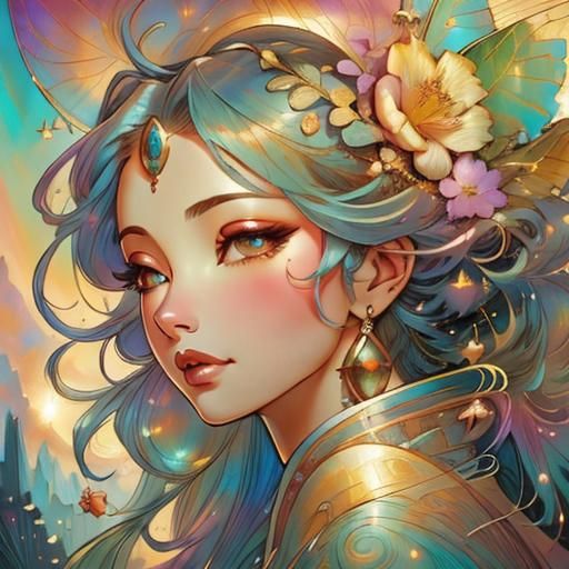 Stylized Watercolor Art with 3D Shading