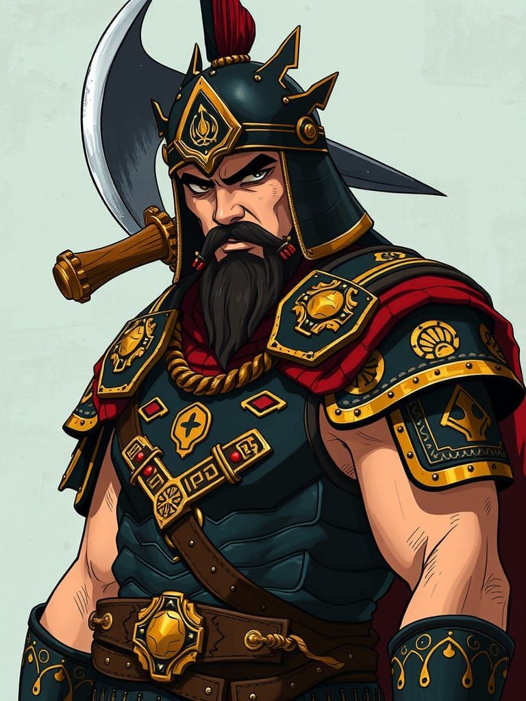 Ancient Warrior in Dark Armor