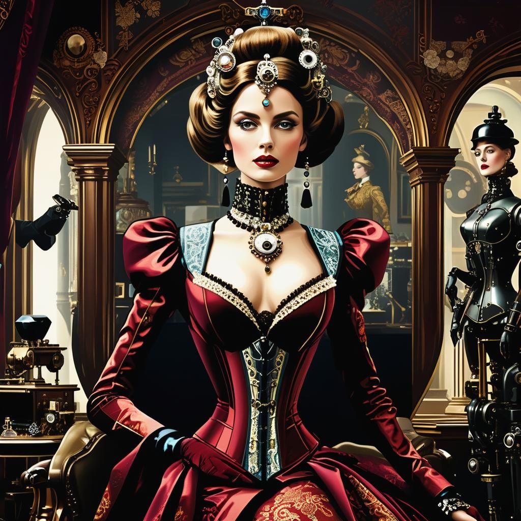 Haute-couture Femme Fatale Steampunk Edition