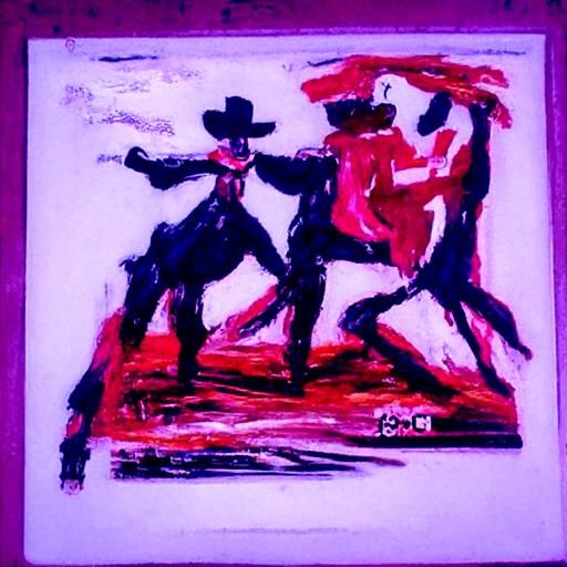 Dancing Skeletons in Impressionistic Style