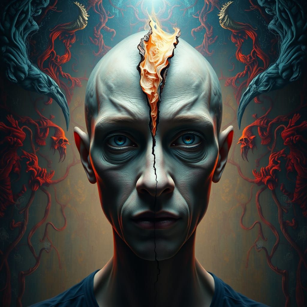 Fractured Persona in Dreamlike Atmosphere