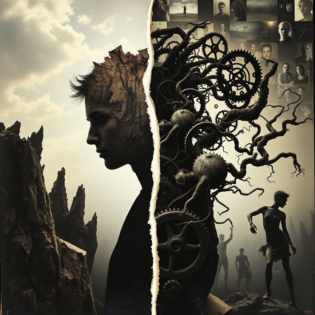 Surreal Landscape: Fragmented Realities Converge