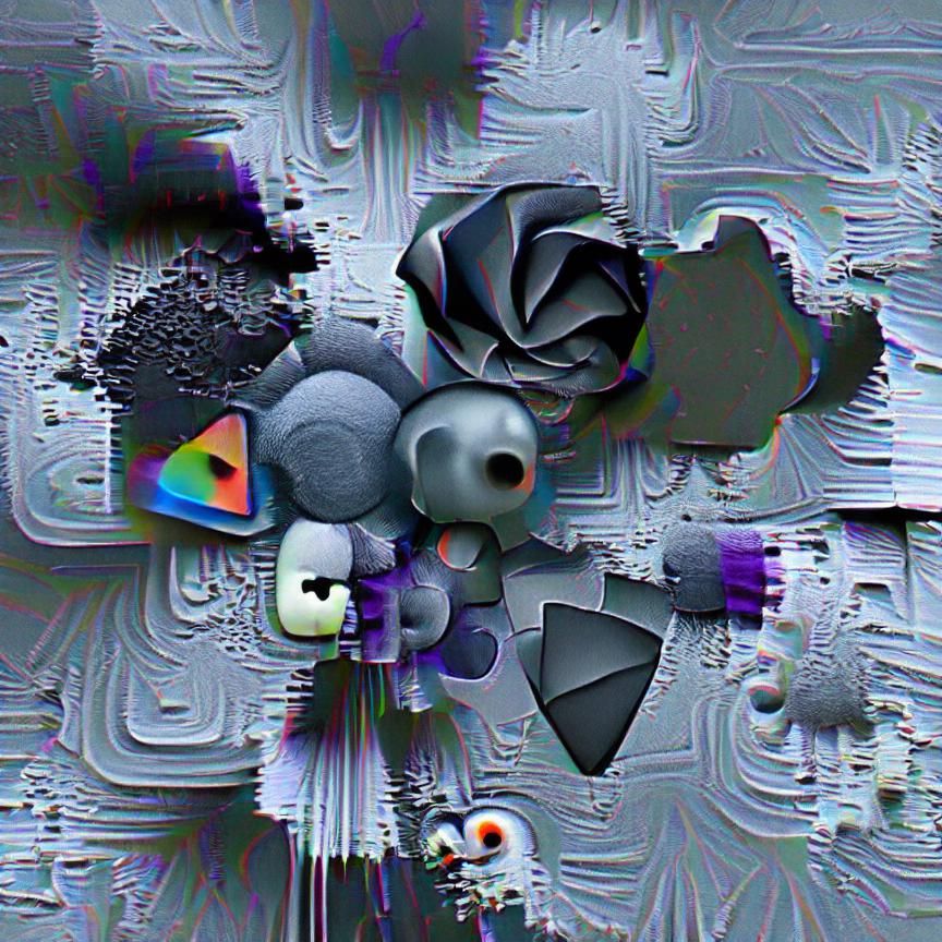 Minimalist Abstract Grey Void Illustration