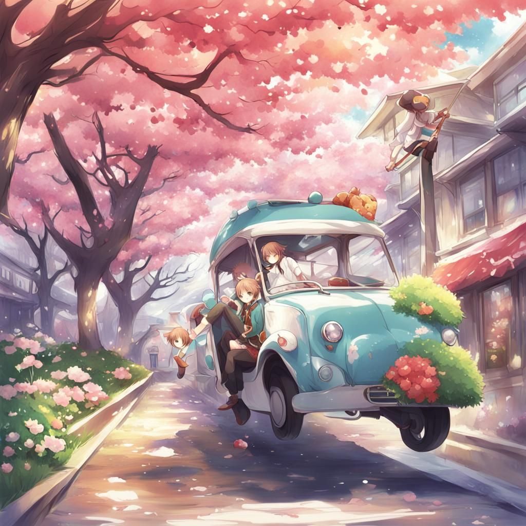 Kawaii Anime Character in Key Visual Style