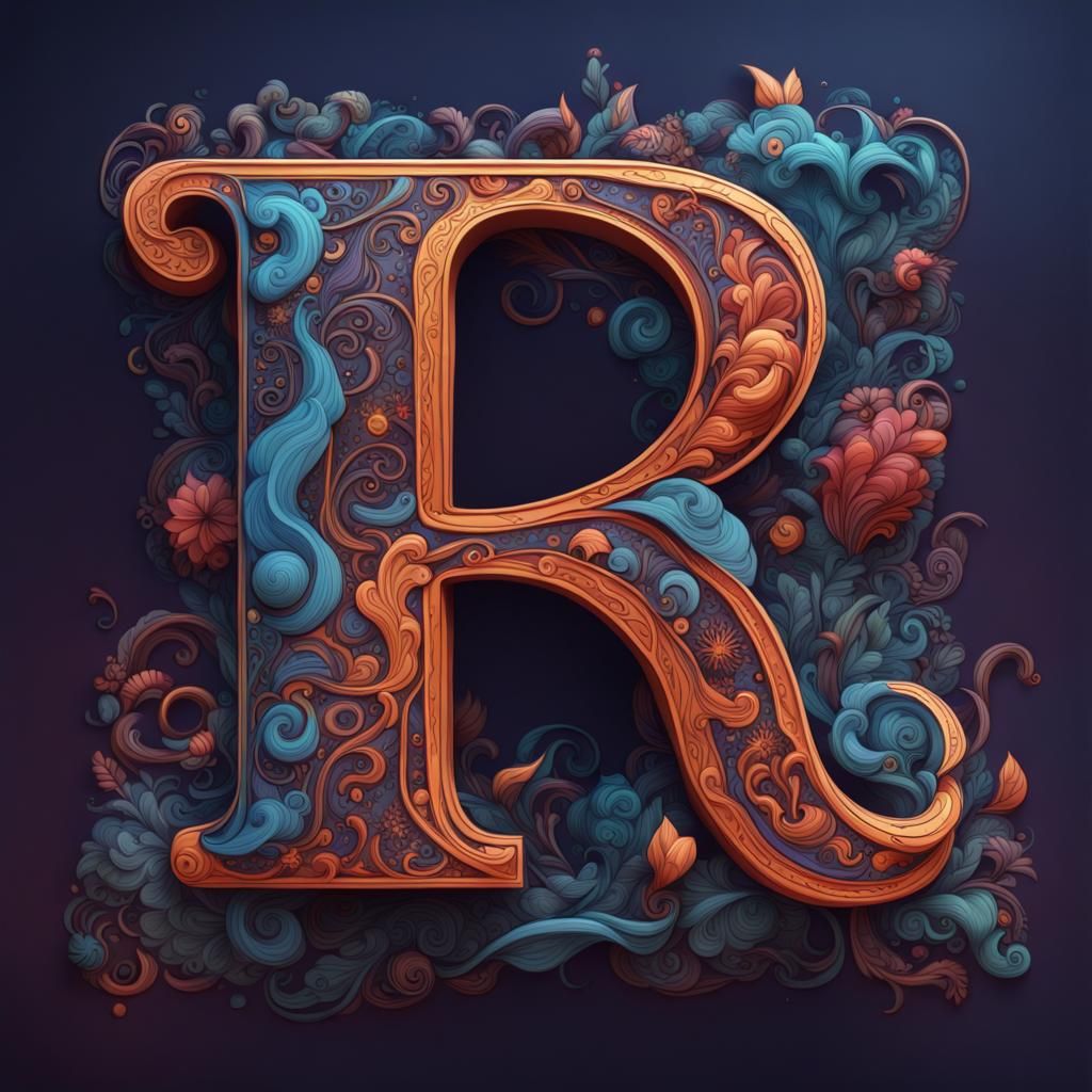 Doodle Art of the Letter R