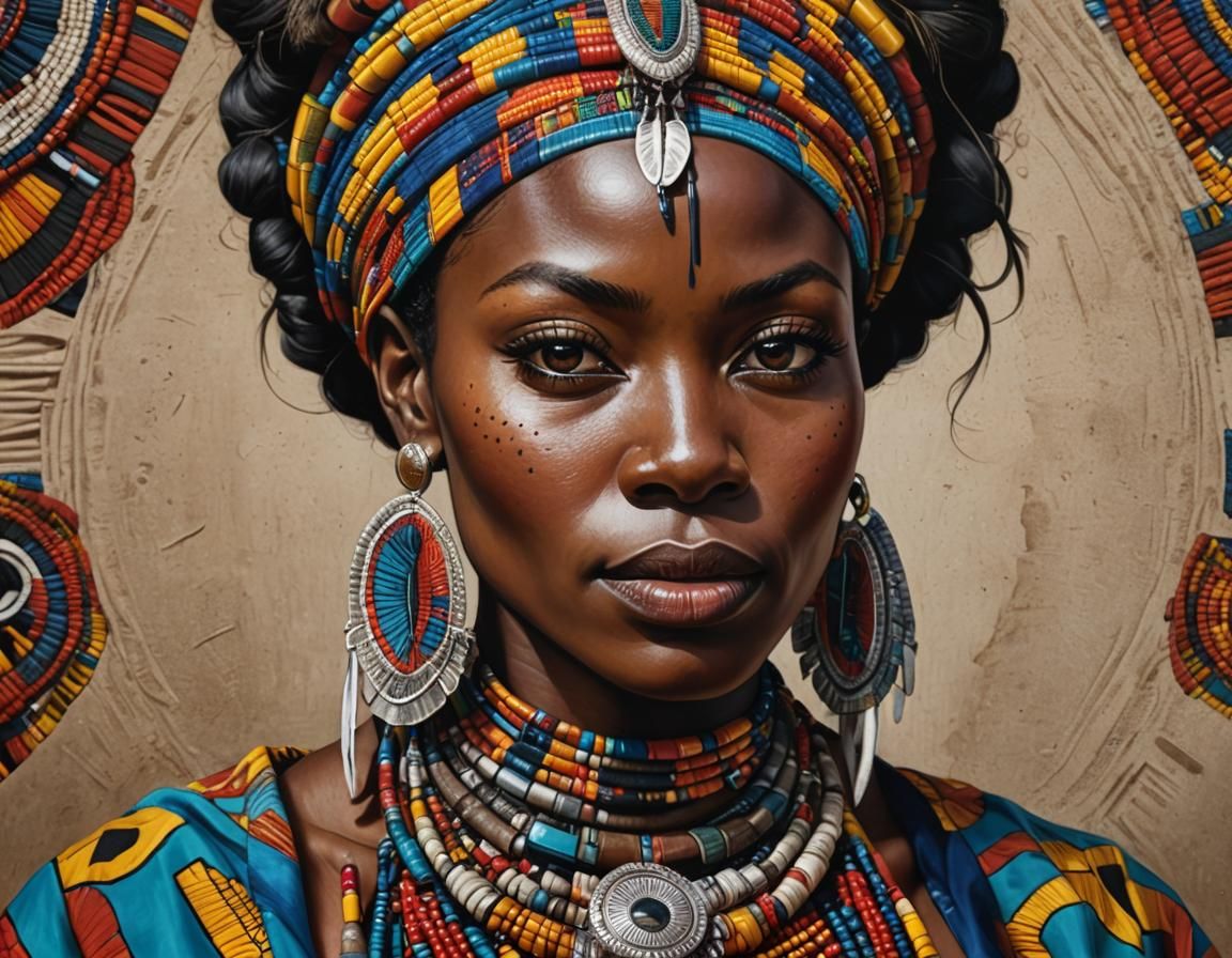 Hyperrealistic Portrait of an African Woman