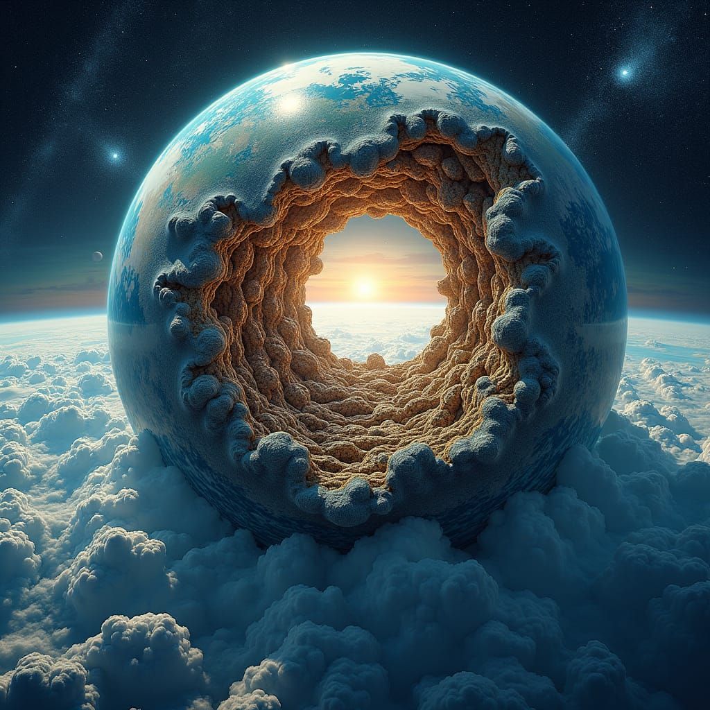 Clockwork Earth: A Surreal Mechanical Landscape