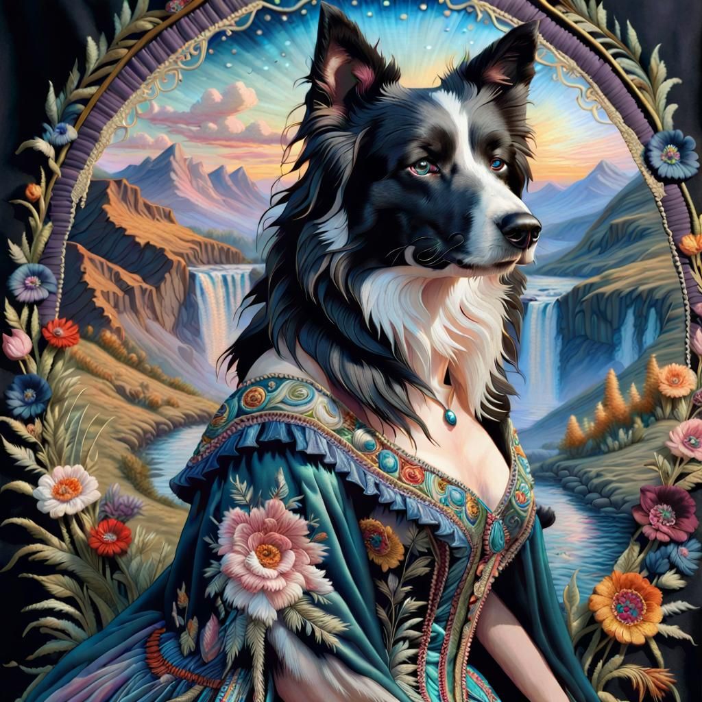 When you ask for a dress with a border collie embroidered on...