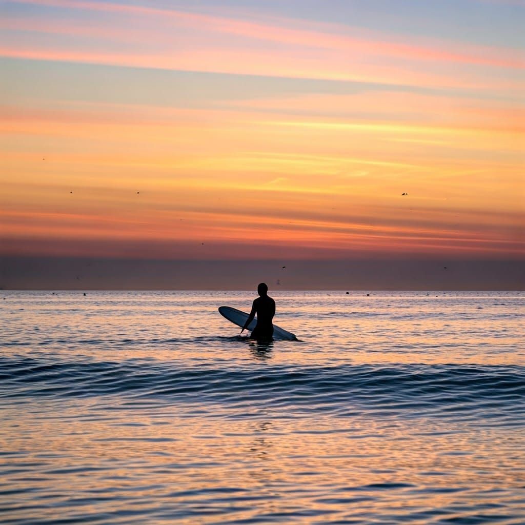 Serenity at Sea: A Dawn Breaker's Moment