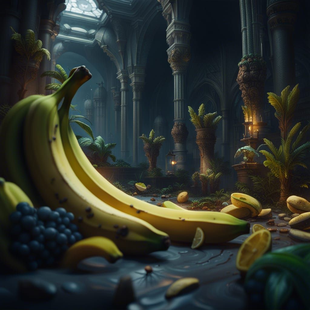Fantastical Banana Concept Art in Deep Color