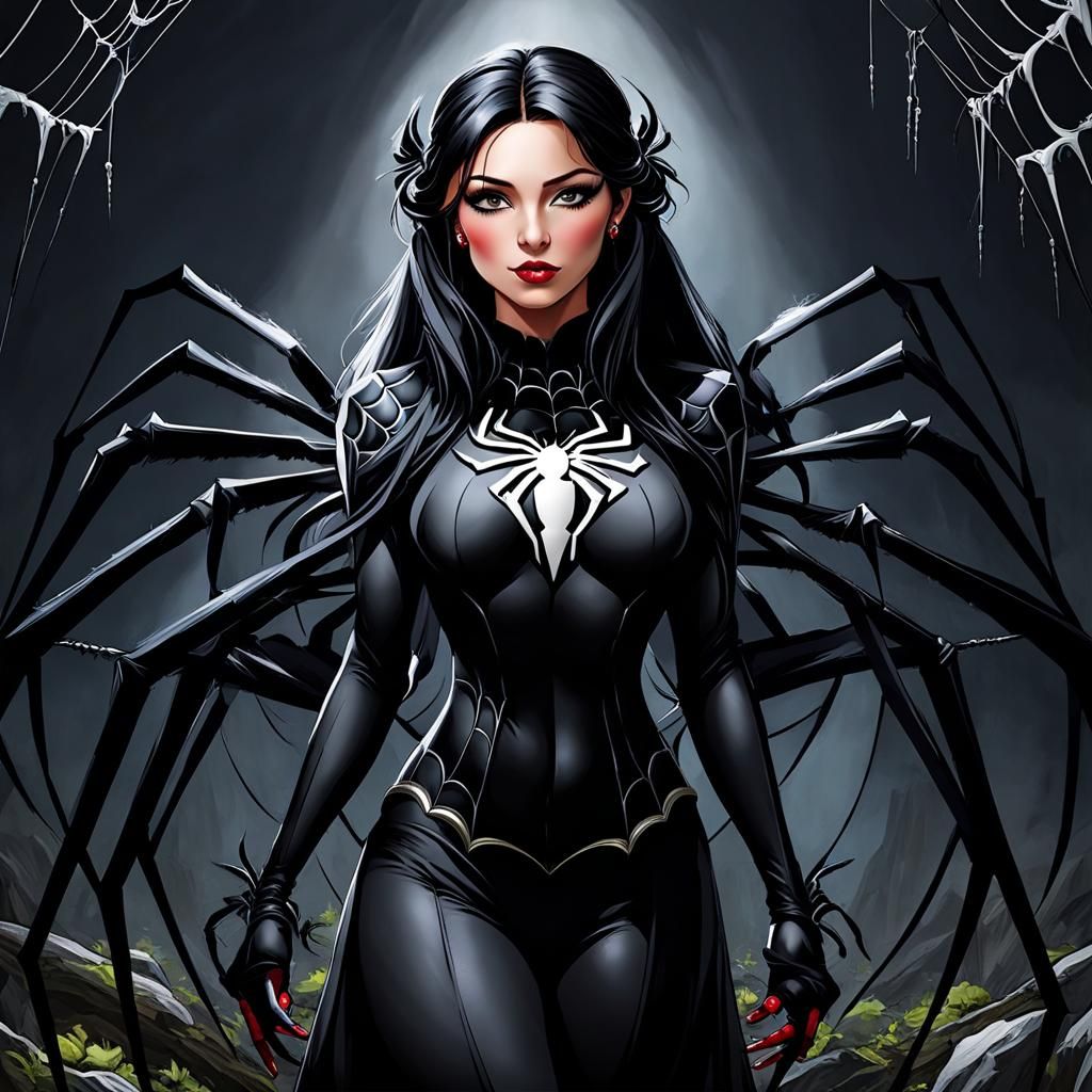 Spider Demon with Black Widow Abdomen and Bone Pit