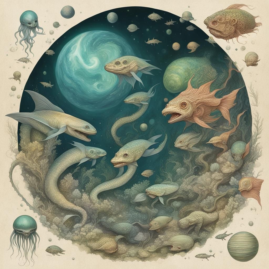 Alien Exoplanet: Speculative Evolution Concept Art