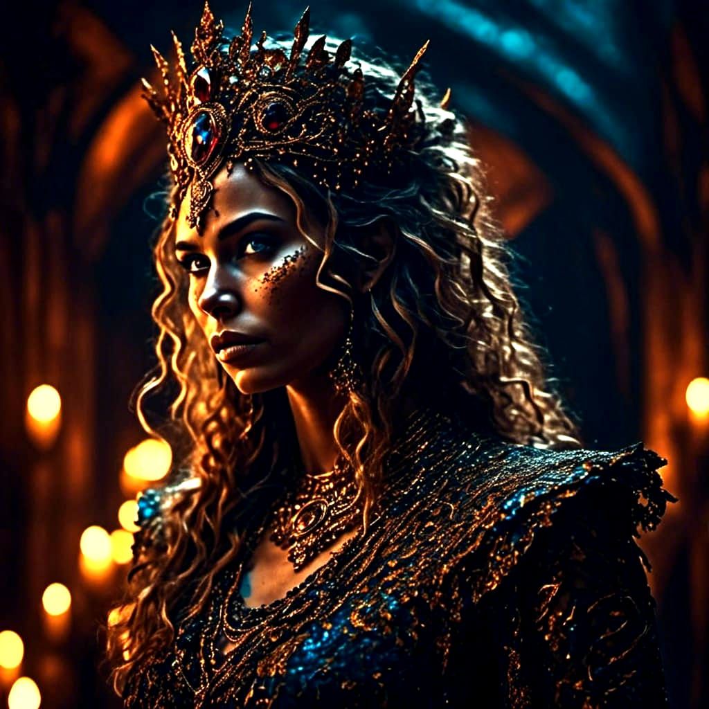 Vampire Queen in Exotic Dress