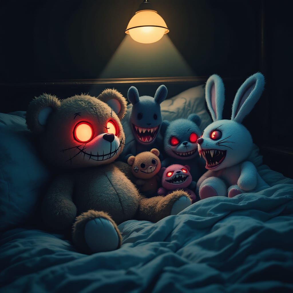 Mischievous Plush Toys Come to Life in Candy Art Style