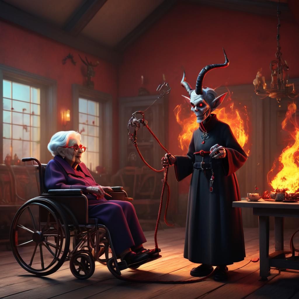 Demonic Pet in Nursing Home, Pixar-Style