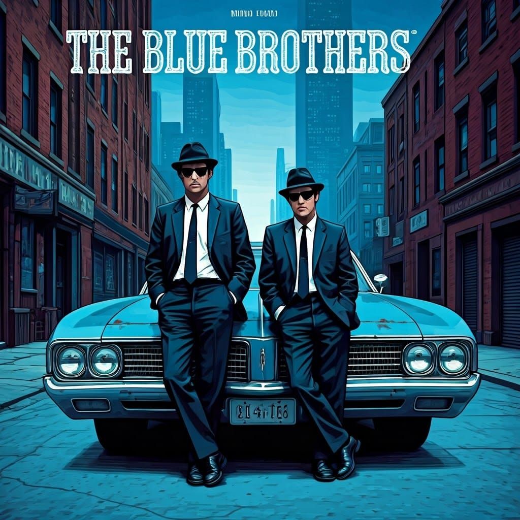 The Blues Brothers in Robert Crumb Style