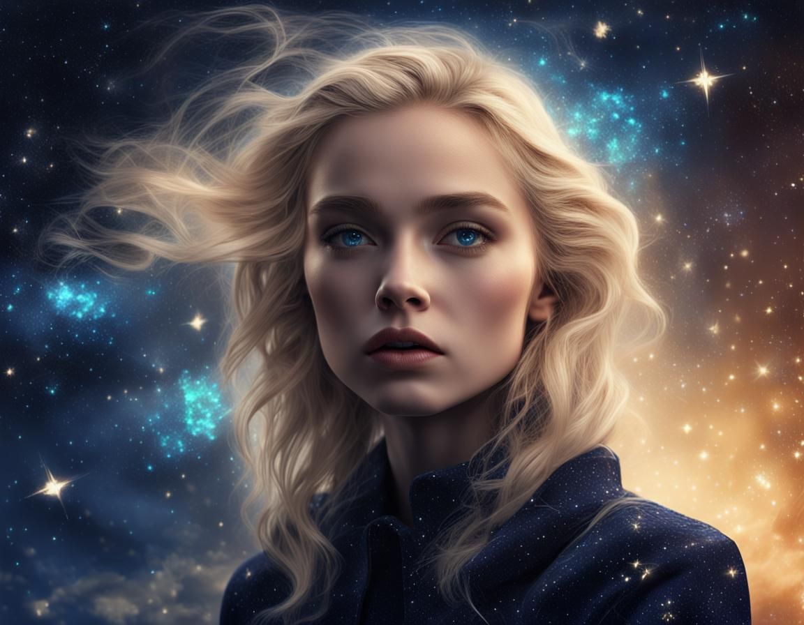 Magic Style, Injection Of Insanity In To Reality, Foreboding, An Intense Longing, Portrait Of A Petite Young blonde Fash...