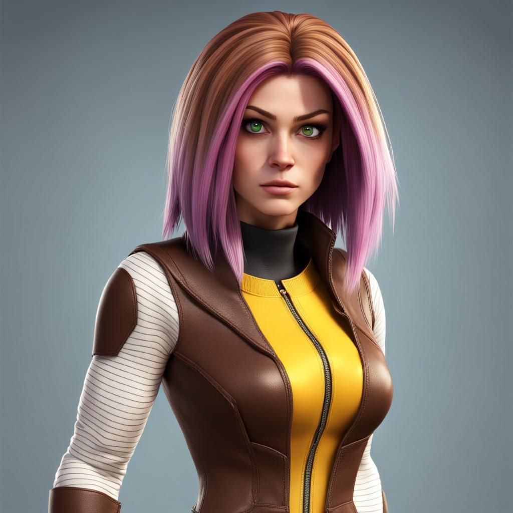 Rogue from X-Men: 3D Digital Art