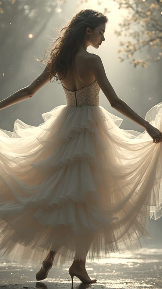 Surreal Ballerina in Whispers of Stardust