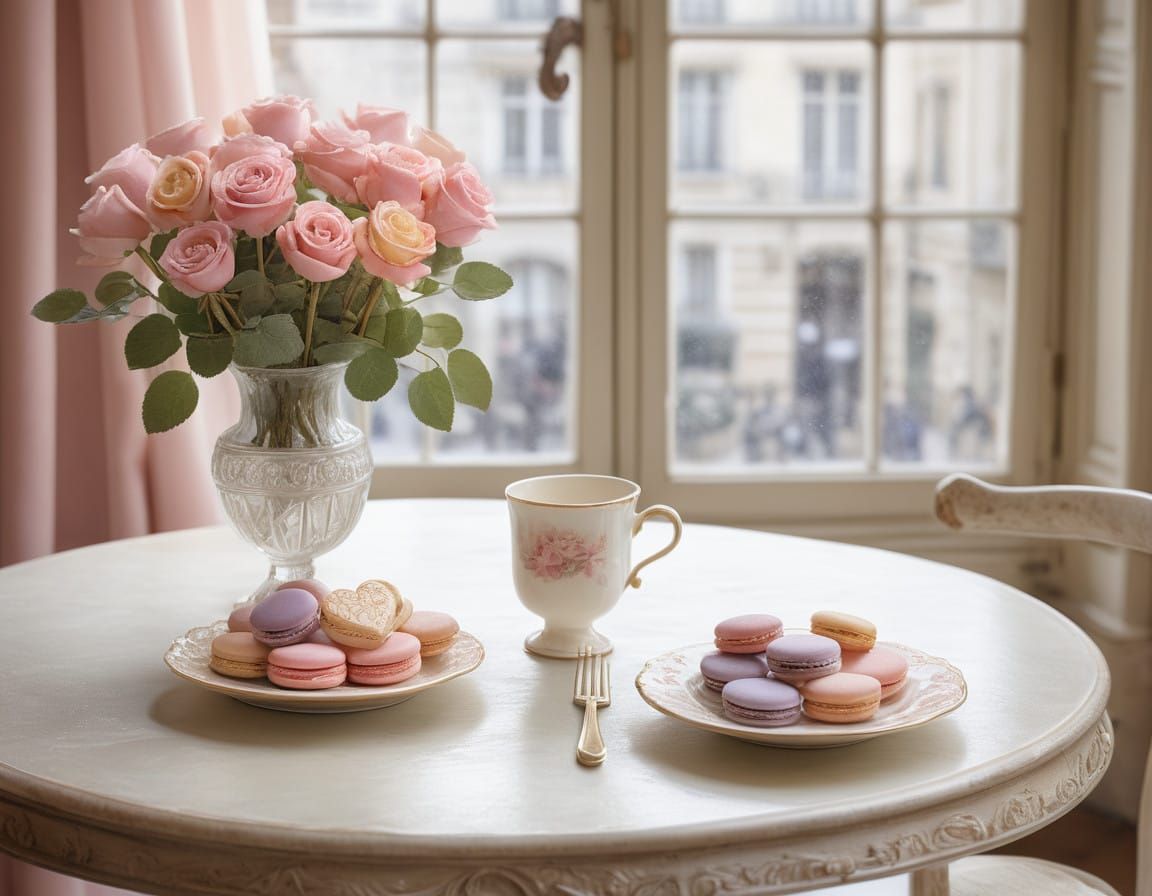 Romantic Colored Pencil Still Life in Whimsical Style