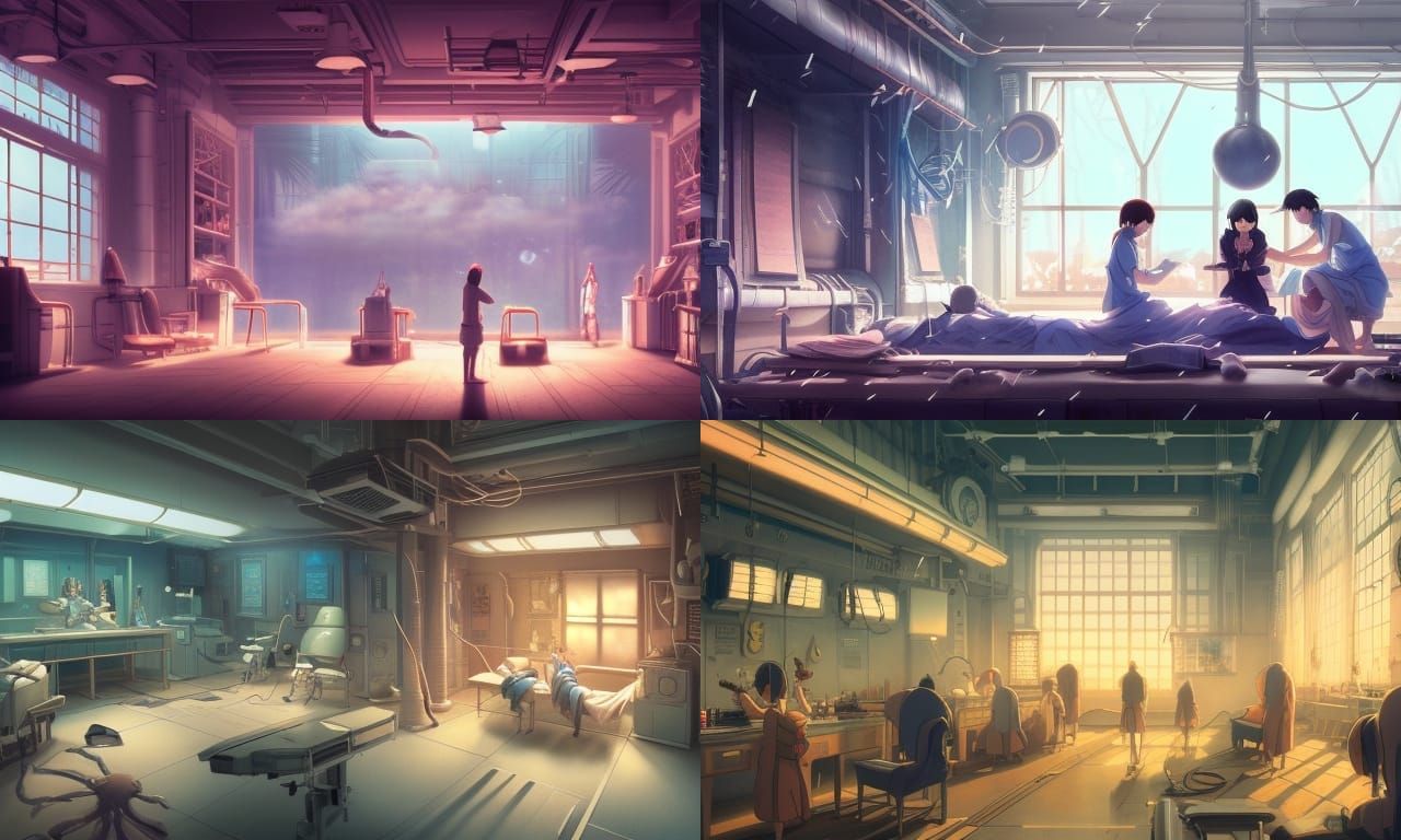 Epic Surgery Scene in Anime Style
