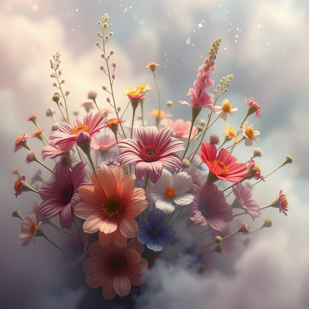 Hyper-Detailed Floral Fantasy in a Dreamlike Universe