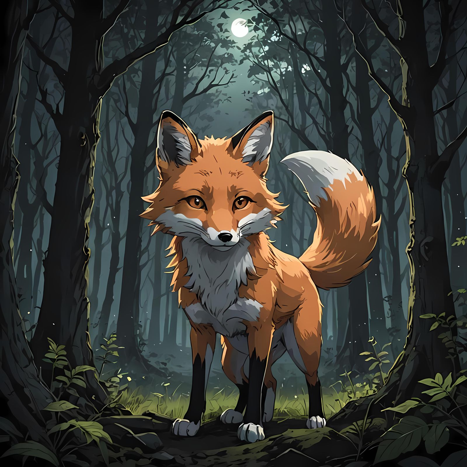 Fox in Dark Forest: Anime Key Visual