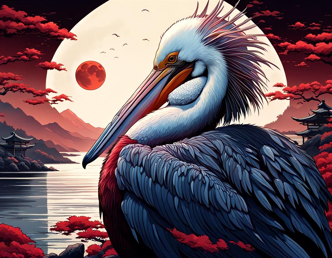 Pelican in the Moonlight IV