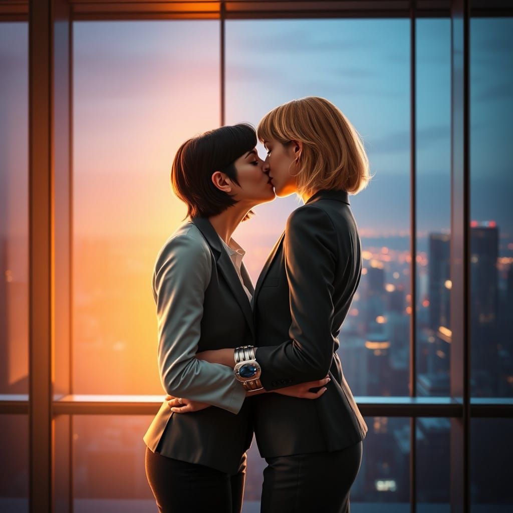 Sensual Moment between Two Ambitious Attorneys