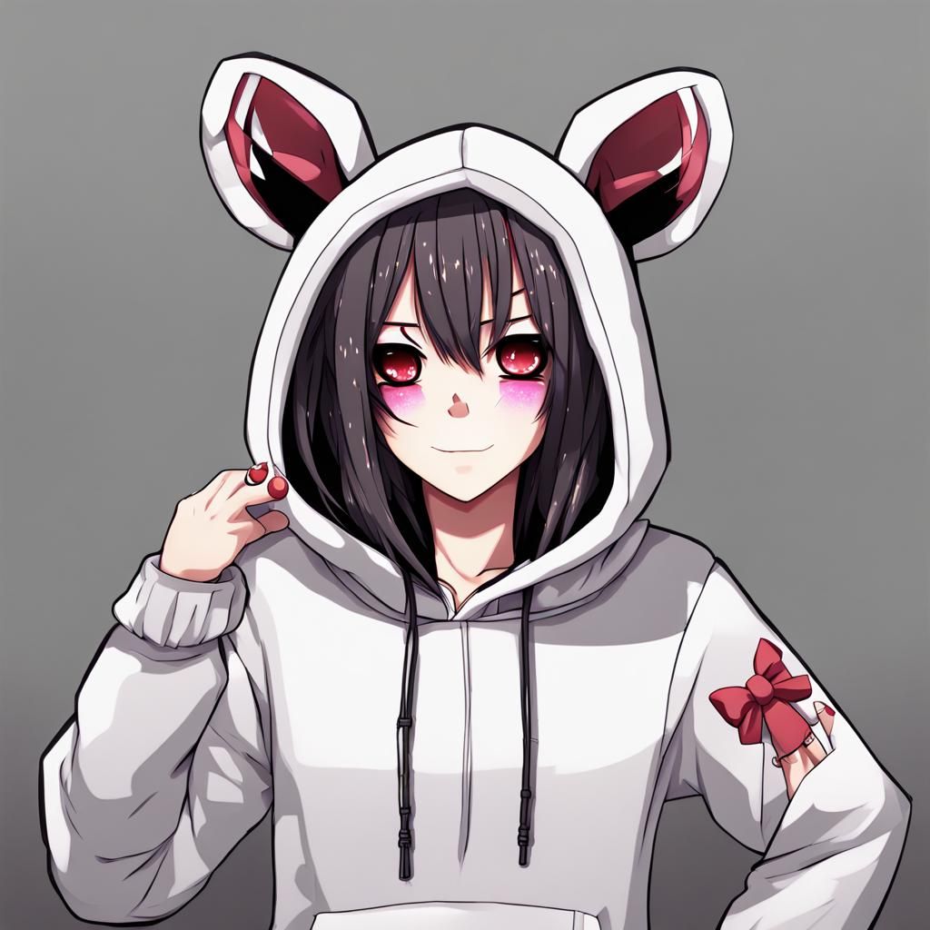 Anime Girl in FNAF Hoodie