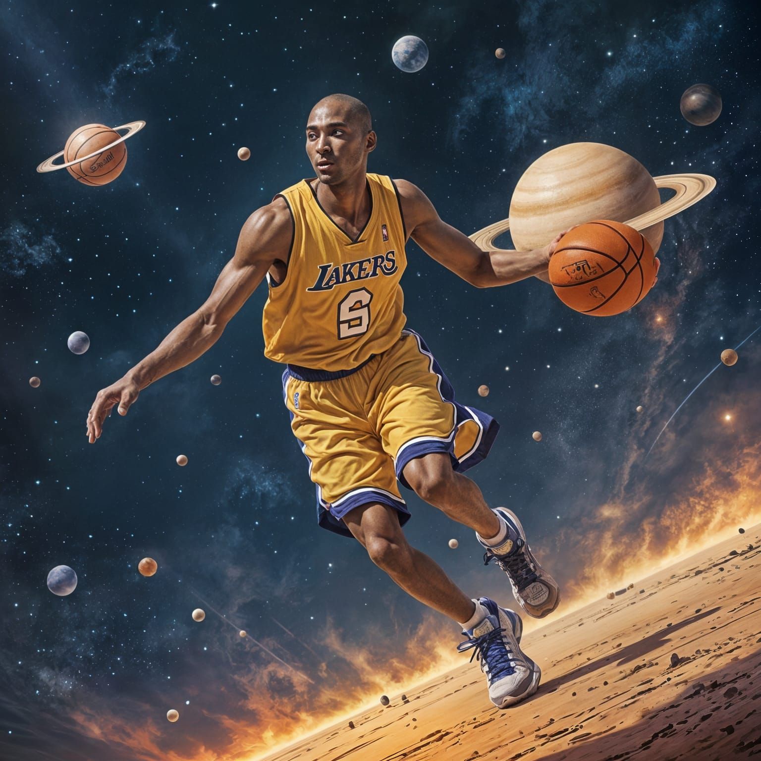 Kobe Bryant Plays Basketball in Space