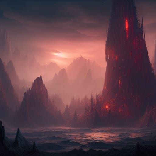 Fantastical Lonely World: Detailed Matte Painting