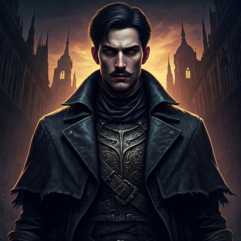 Enigmatic Figure in Victorian Metropolis, Greg Rutkowski Sty...